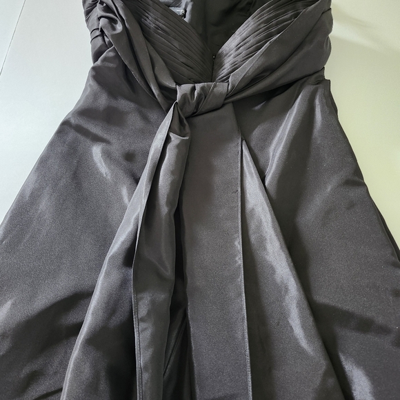 Bill Levkoff Private Collection Black Satin Strapless Evening Gown Size 8 - Picture 7 of 16